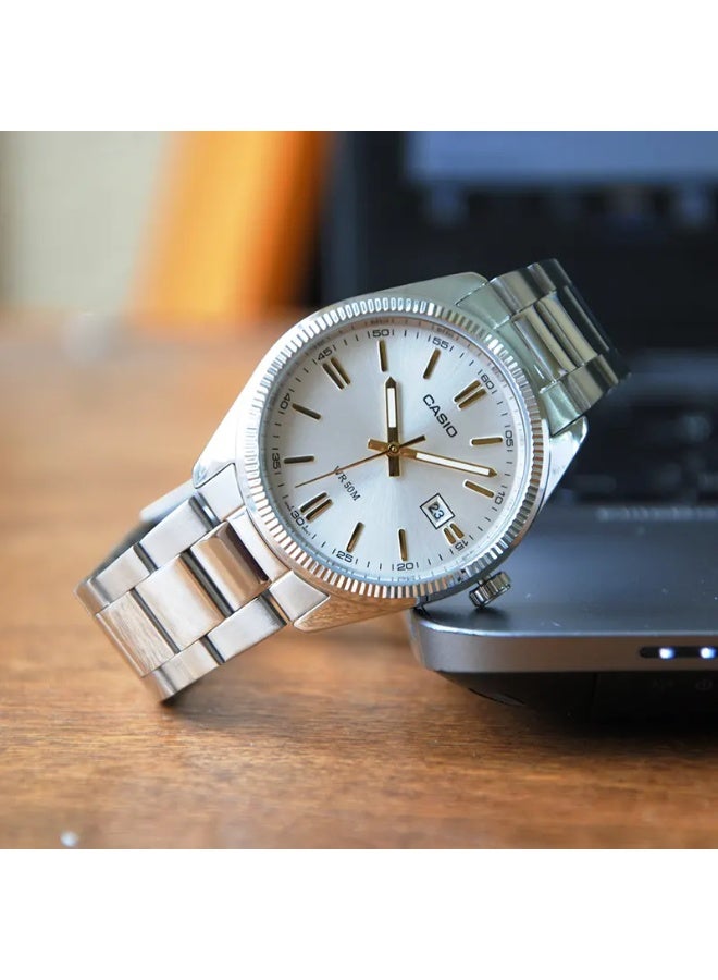 Casio MTP / LTP-1302D-7A2 Silver Dial Couple Watch - Image 2